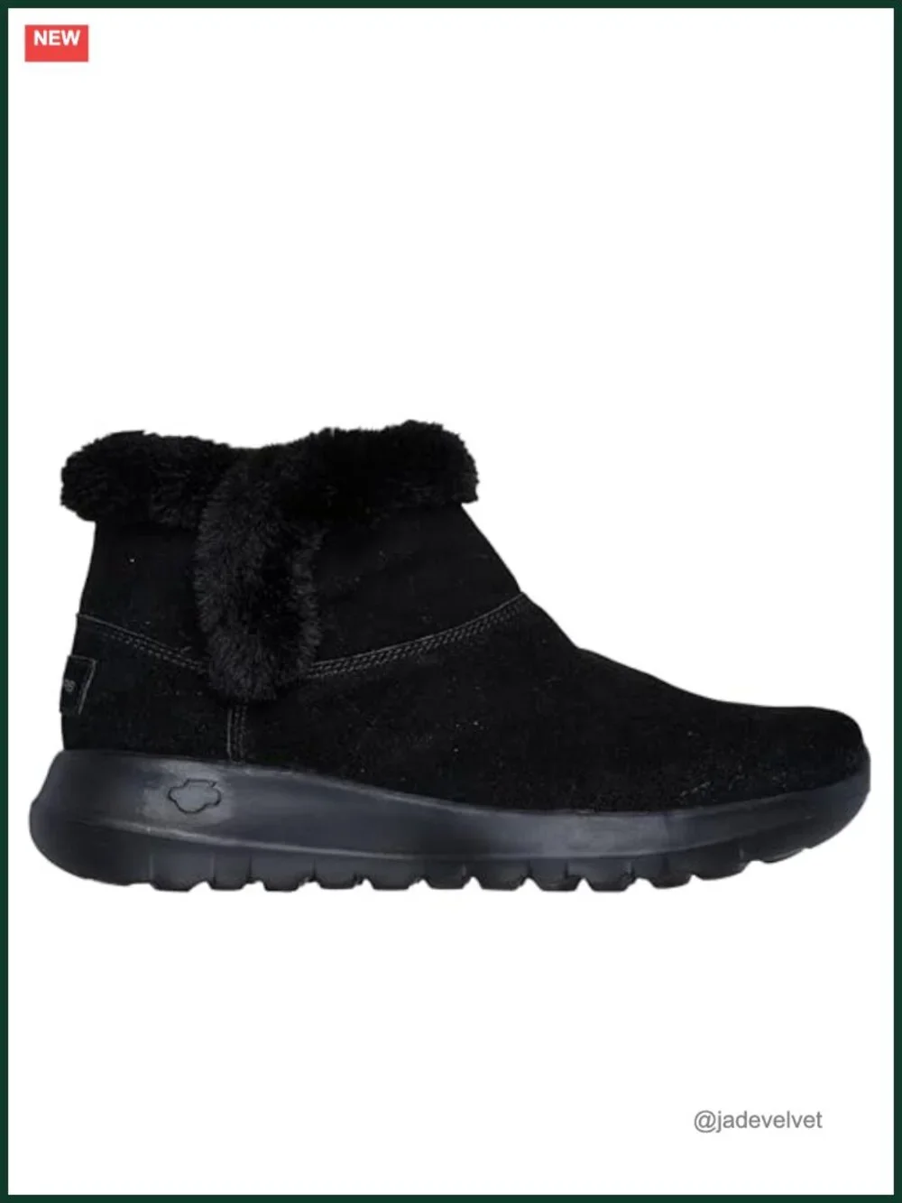 Skechers On-The-Go Joy Suede Ankle Boot with Faux Fur Trim